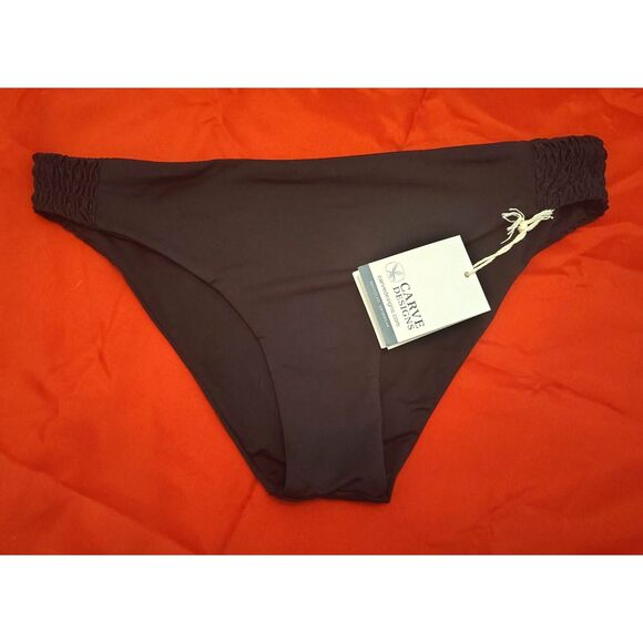 NWT Carve Designs Cardiff Bikini Swim Bottom Size M Black Beach Pool Summer UPF - Picture 1 of 7